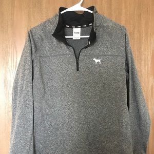 PINK long sleeve quarter zip